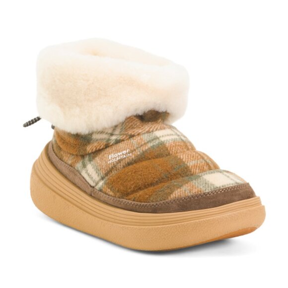 NEW FLOWER MOUNTAIN Wool Shearling Fami Mid Winter Boots unisex 1125 13t7 - Picture 3 of 11